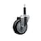 Service Caster 4'' SS Black Poly Wheel Swivel 3/4'' Expanding Stem Caster SCC-SSEX20S414-PPUB-BLK-34 - alternate 1